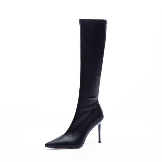 Sweet And Edgy Non Slip Audrey Hepburn Style Low Cut Over The Knee Boots