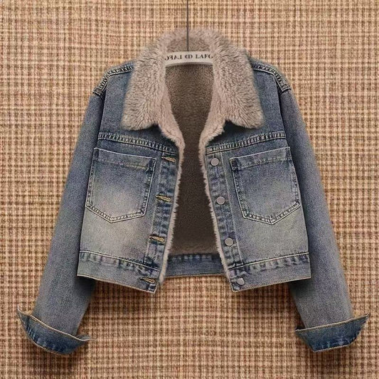 Women's Retro Short Loose Casual All-Match Denim Jacket