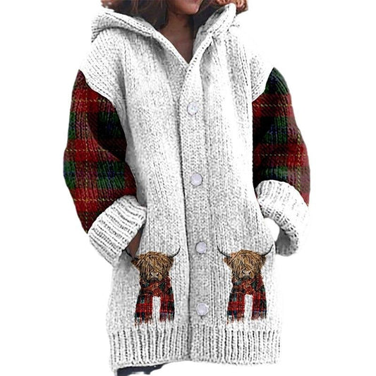 Womens Printed Casual Sweatshirt Jacket