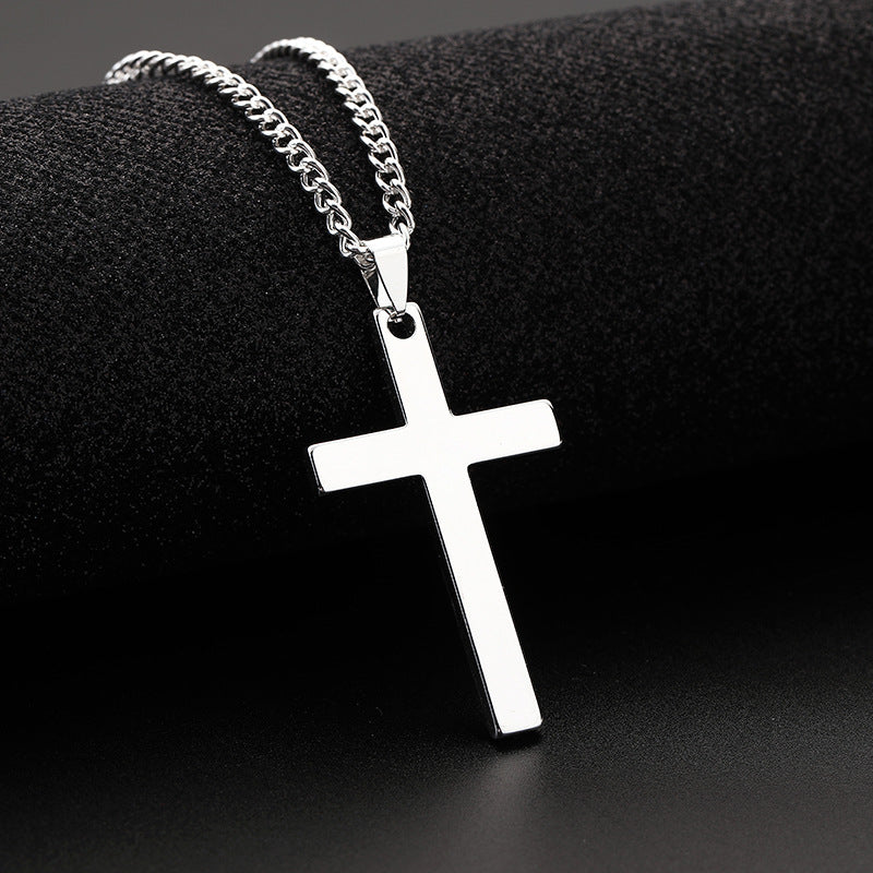 Hip Hop Stainless Steel Necklace Dragon Head Buckle Round Grinding Encryption