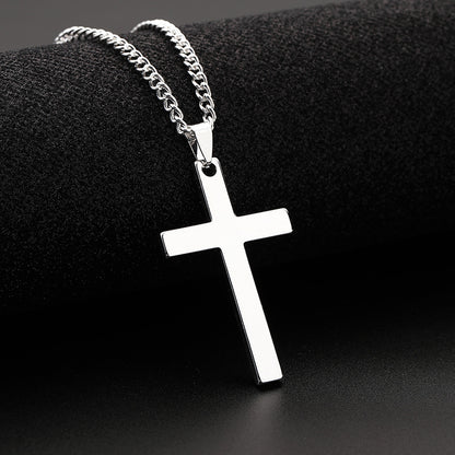 Hip Hop Stainless Steel Necklace Dragon Head Buckle Round Grinding Encryption