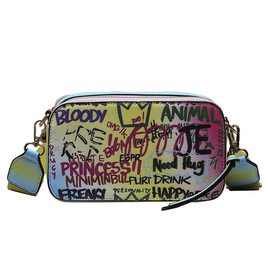 Graffiti Printed Small Bag Women