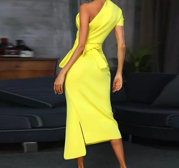 Sexy wrap hip dress
