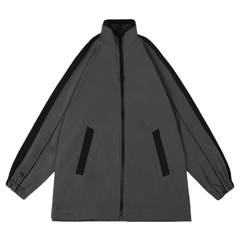 Casual retro loose contrast jacket