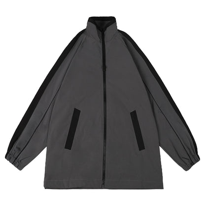 Casual retro loose contrast jacket