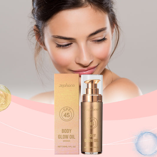 Copper Colored Coconut Protective Glitter Body Oil