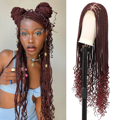Full Lace Wig Head Cover Chemical Fiber Hair Three-strand Braid