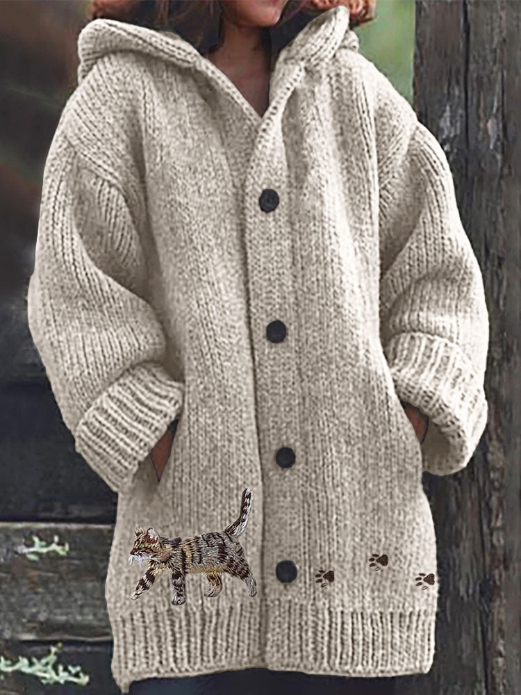 Womens Printed Casual Sweatshirt Jacket