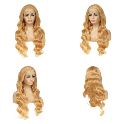 Human Hair Wig Front Lace All Real Hair 13 X4 Headgear