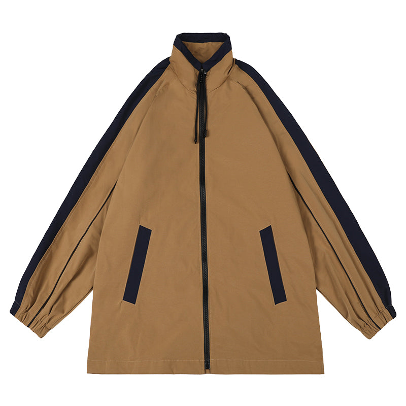 Casual retro loose contrast jacket