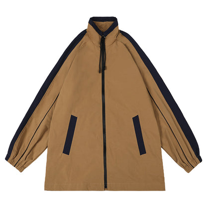 Casual retro loose contrast jacket