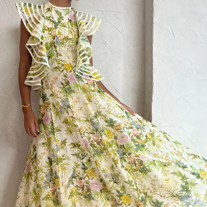 Fashion Sexy Backless Print Dress