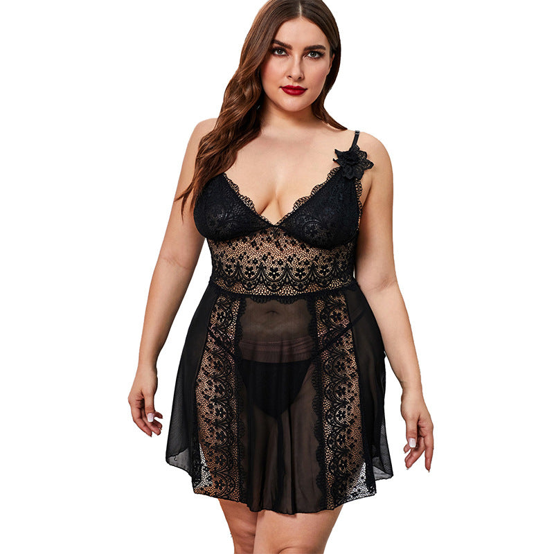 Sexy Dress Sexy Pajamas Sexy Lace Suspender Sleeping Skirt