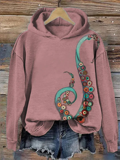 Womens Floral-print Long-sleeve Top
