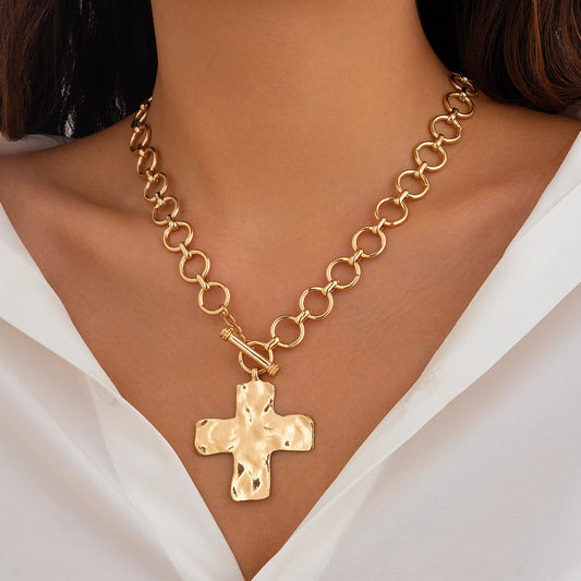 Fashionable Metal Cross Necklace For Women