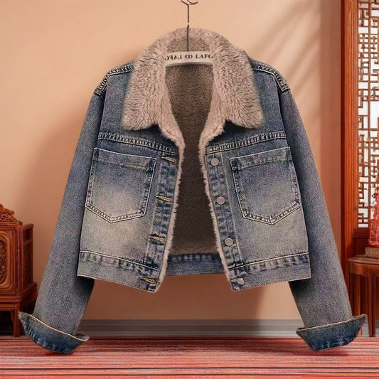 Women's Retro Short Loose Casual All-Match Denim Jacket