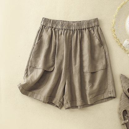 Womens Straight-leg Shorts Loose And Casual With A Wide Leg