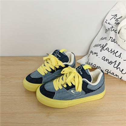 Versatile Thick Shoes Tongue Canvas Shoes For Women