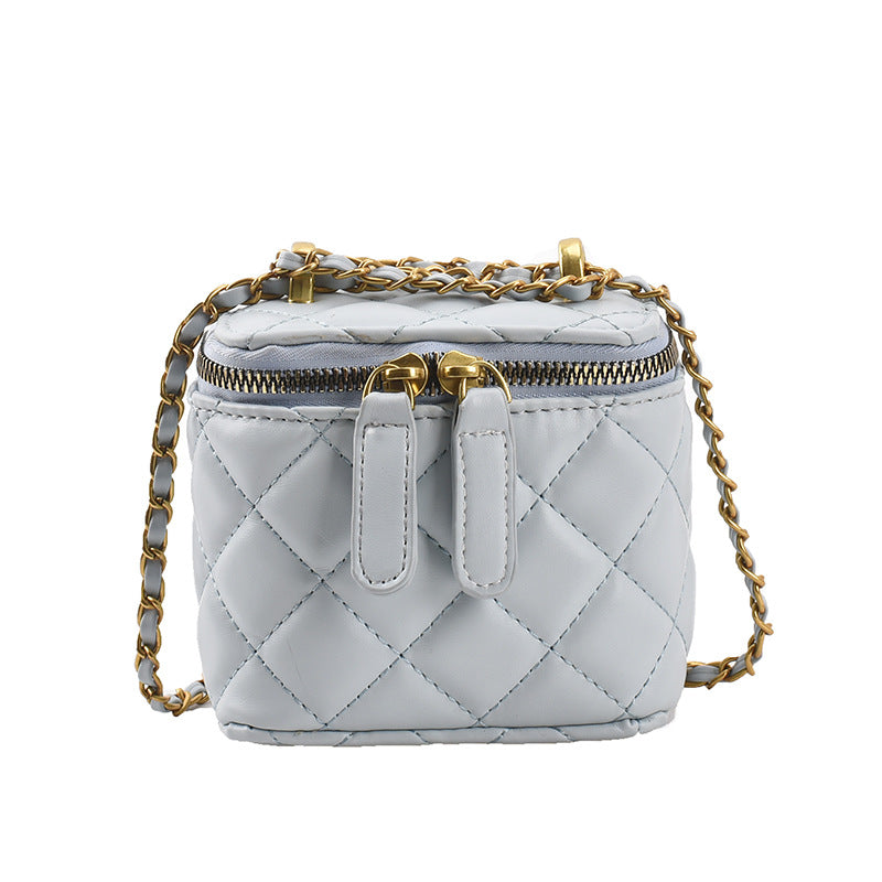Lingge Chain Bucket Bag Women Fashion Messenger Bag High Sense Shoulder Bag