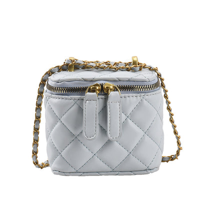 Lingge Chain Bucket Bag Women Fashion Messenger Bag High Sense Shoulder Bag