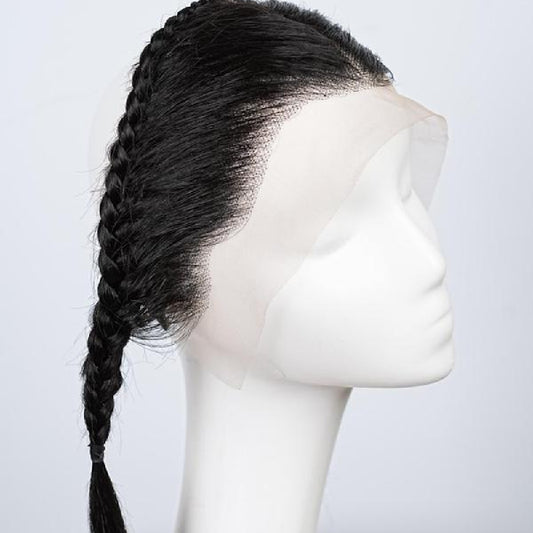 10 Inch Human Hair Lace Frontal Pre Braided Wig Glues