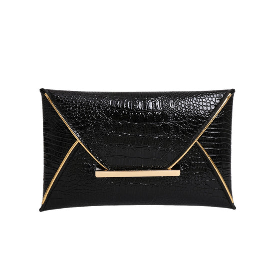 Versatile Trendy Crocodile-pattern Envelope Bag With A Chic Fashionable Vibe